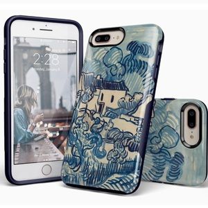 Casely Luxury iPhone 6/7/8 Plus Case | Van Gogh Landscape with Houses Phone Case